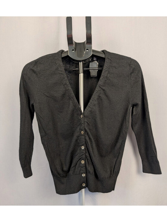 Vince Sweaters - Quiet Luxury Vince 100% Cashmere Black Shell Button Cardigan M